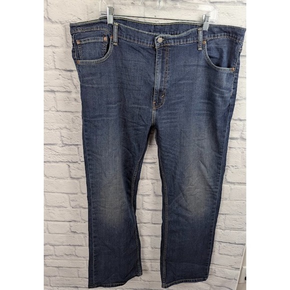 Levi's Strauss 527 Slim Bootcut Jeans Men's Size 44X30 Dark Denim Wash Cotton - Picture 1 of 3